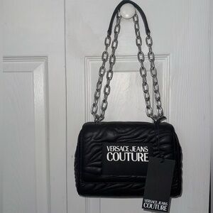 Versace Jeans Couture Black Chain Strap Bag